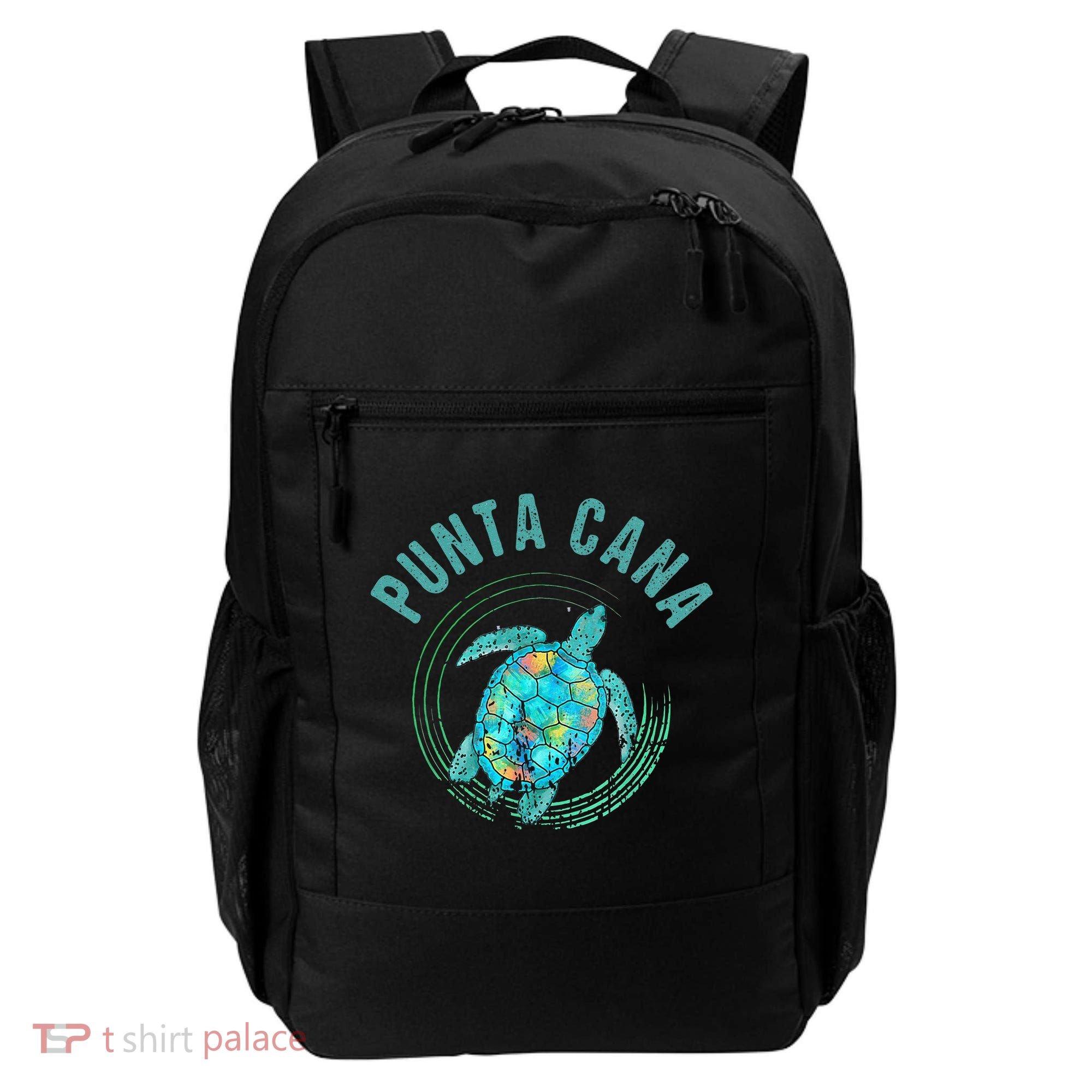 Punta Cana Beach Sea Turtle Illustration Gift Backpack
