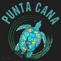 Punta Cana Beach Sea Turtle Illustration Gift Beanie thumb 2