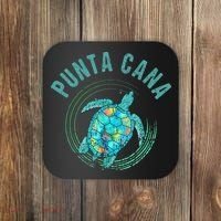 Punta Cana Beach Sea Turtle Illustration Gift Coaster thumb 0