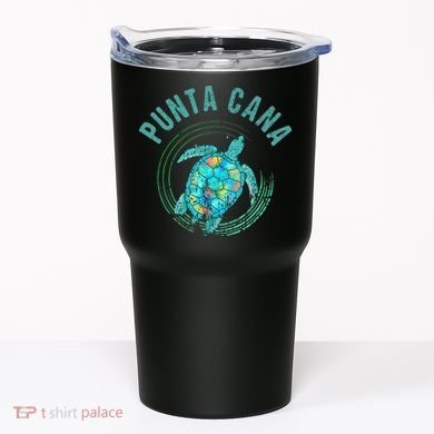 Punta Cana Beach Sea Turtle Illustration Gift Tumbler