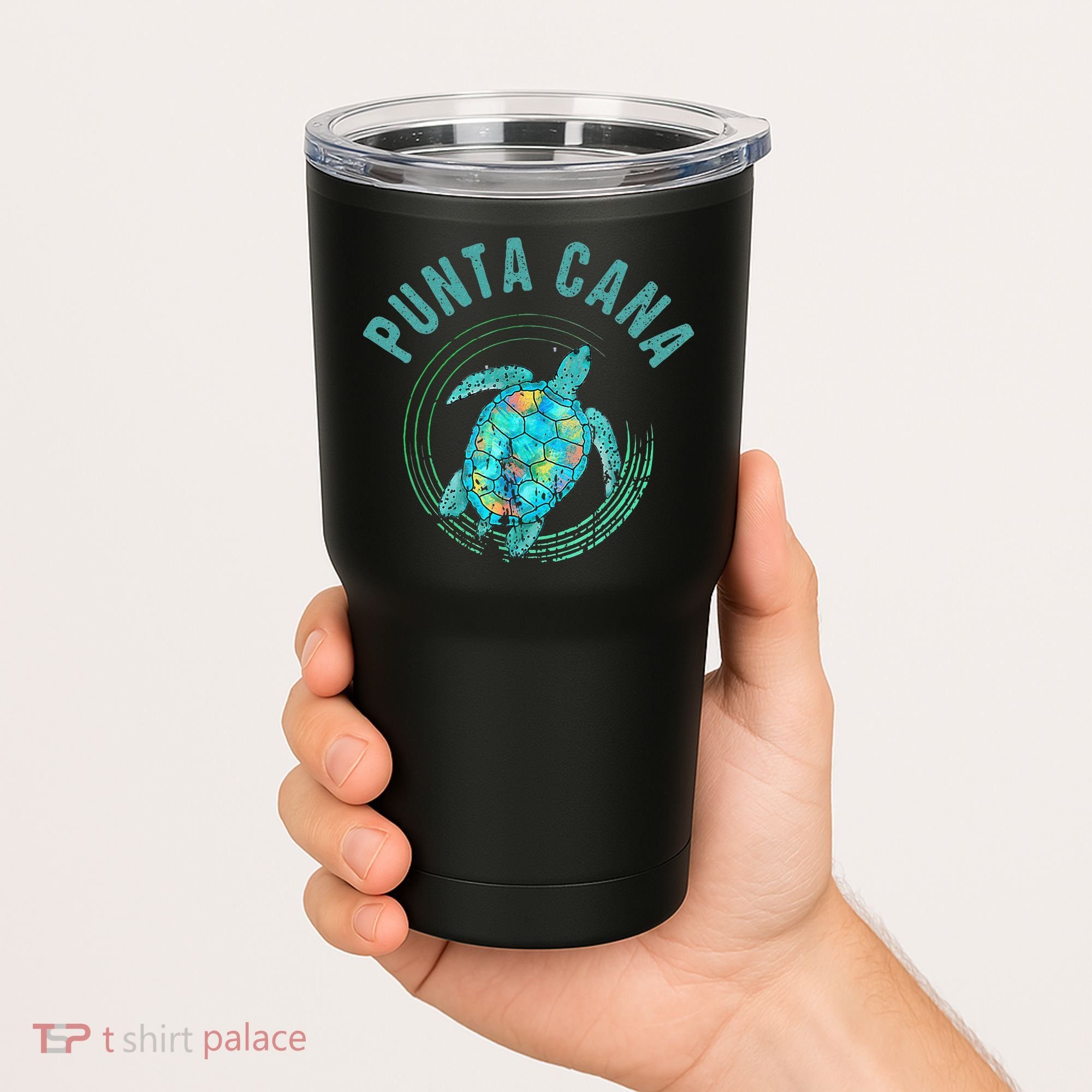Punta Cana Beach Sea Turtle Illustration Gift Tumbler