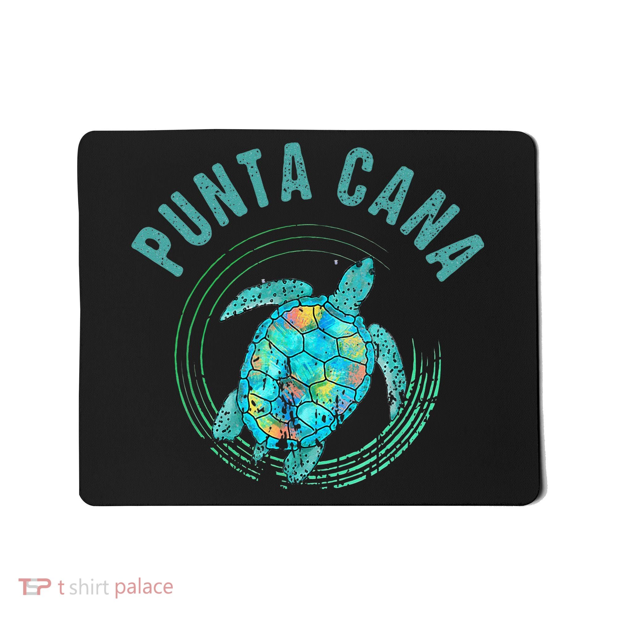 Punta Cana Beach Sea Turtle Illustration Gift Mousepad