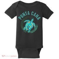 Punta Cana Beach Sea Turtle Illustration Gift Baby Bodysuit thumb 0