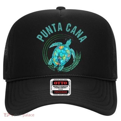 Punta Cana Beach Sea Turtle Illustration Gift Hat