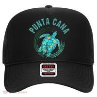 Punta Cana Beach Sea Turtle Illustration Gift Hat thumb 0