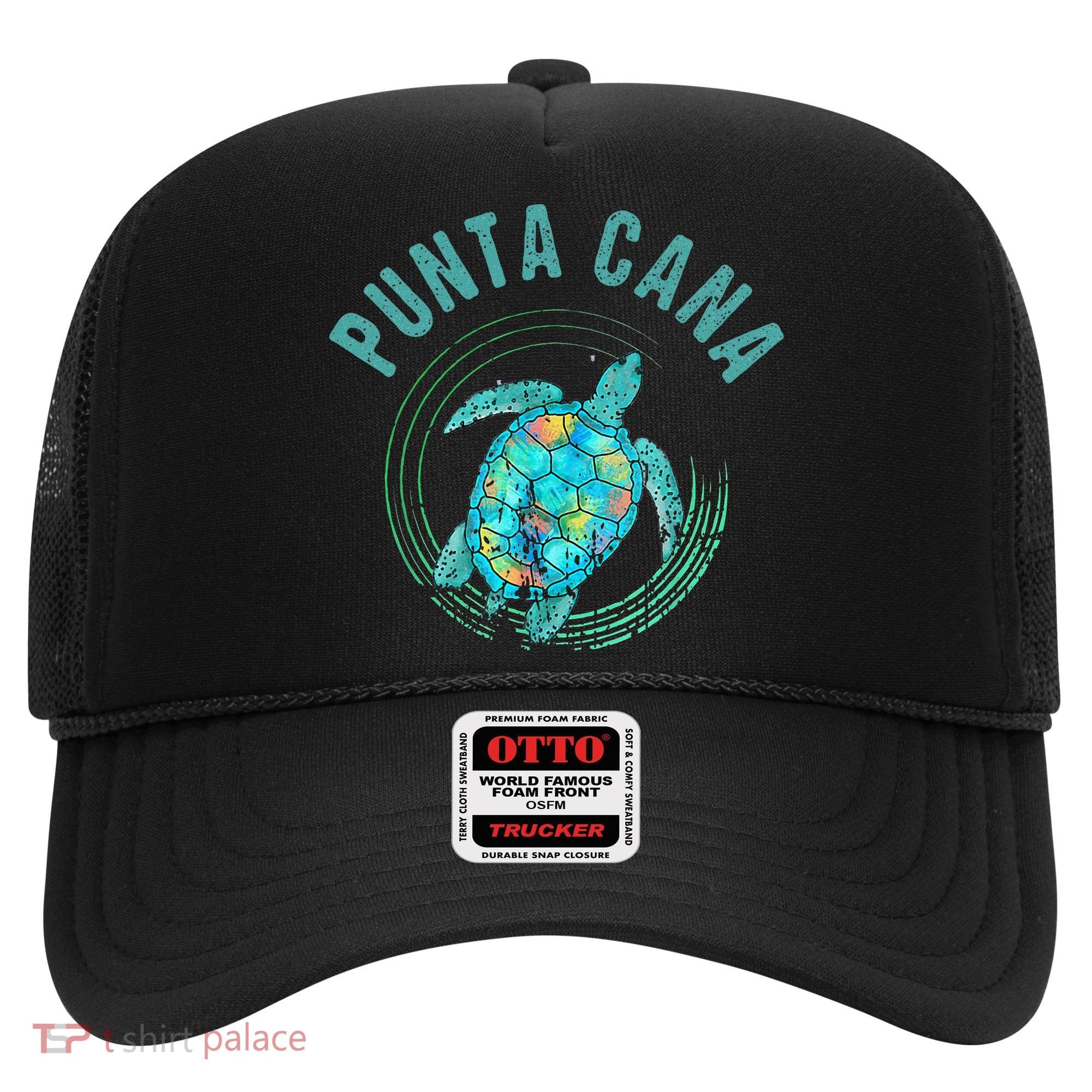 Punta Cana Beach Sea Turtle Illustration Gift Hat