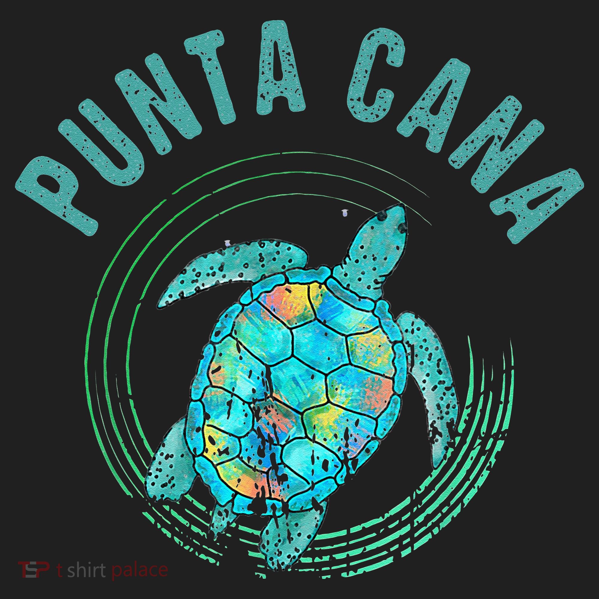 Punta Cana Beach Sea Turtle Illustration Gift Hat