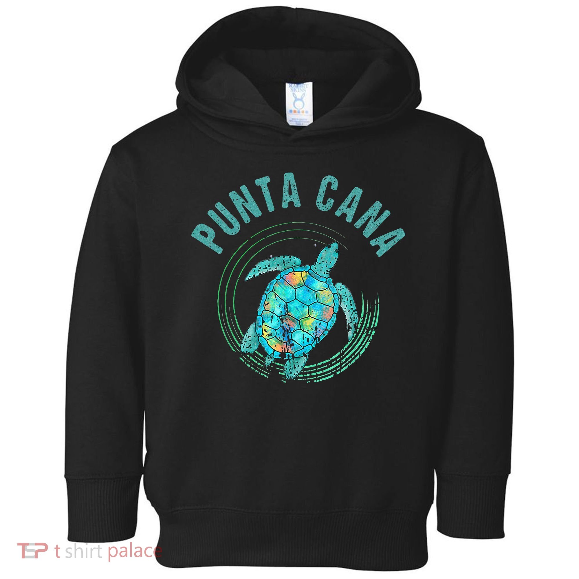 Punta Cana Beach Sea Turtle Illustration Gift Toddler Hoodie
