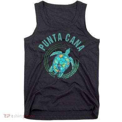 Punta Cana Beach Sea Turtle Illustration Gift Tank Top
