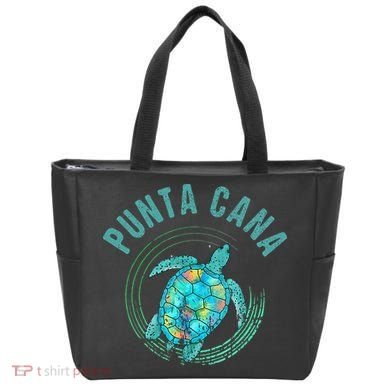 Punta Cana Beach Sea Turtle Illustration Gift Tote Bag