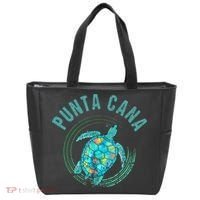 Punta Cana Beach Sea Turtle Illustration Gift Tote Bag thumb 0
