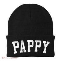 Pappy Classic Bold Font FatherS Day Pappy Beanie thumb 0