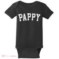 Pappy Classic Bold Font FatherS Day Pappy Baby Bodysuit thumb 0