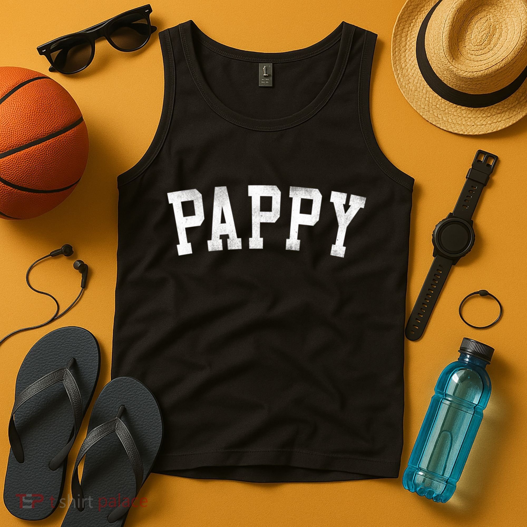 Pappy Classic Bold Font FatherS Day Pappy Tank Top