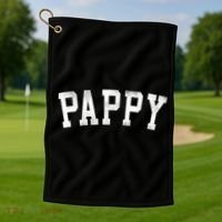 Pappy Classic Bold Font FatherS Day Pappy Golf Towel thumb 1