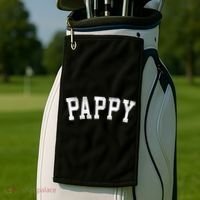 Pappy Classic Bold Font FatherS Day Pappy Golf Towel thumb 2