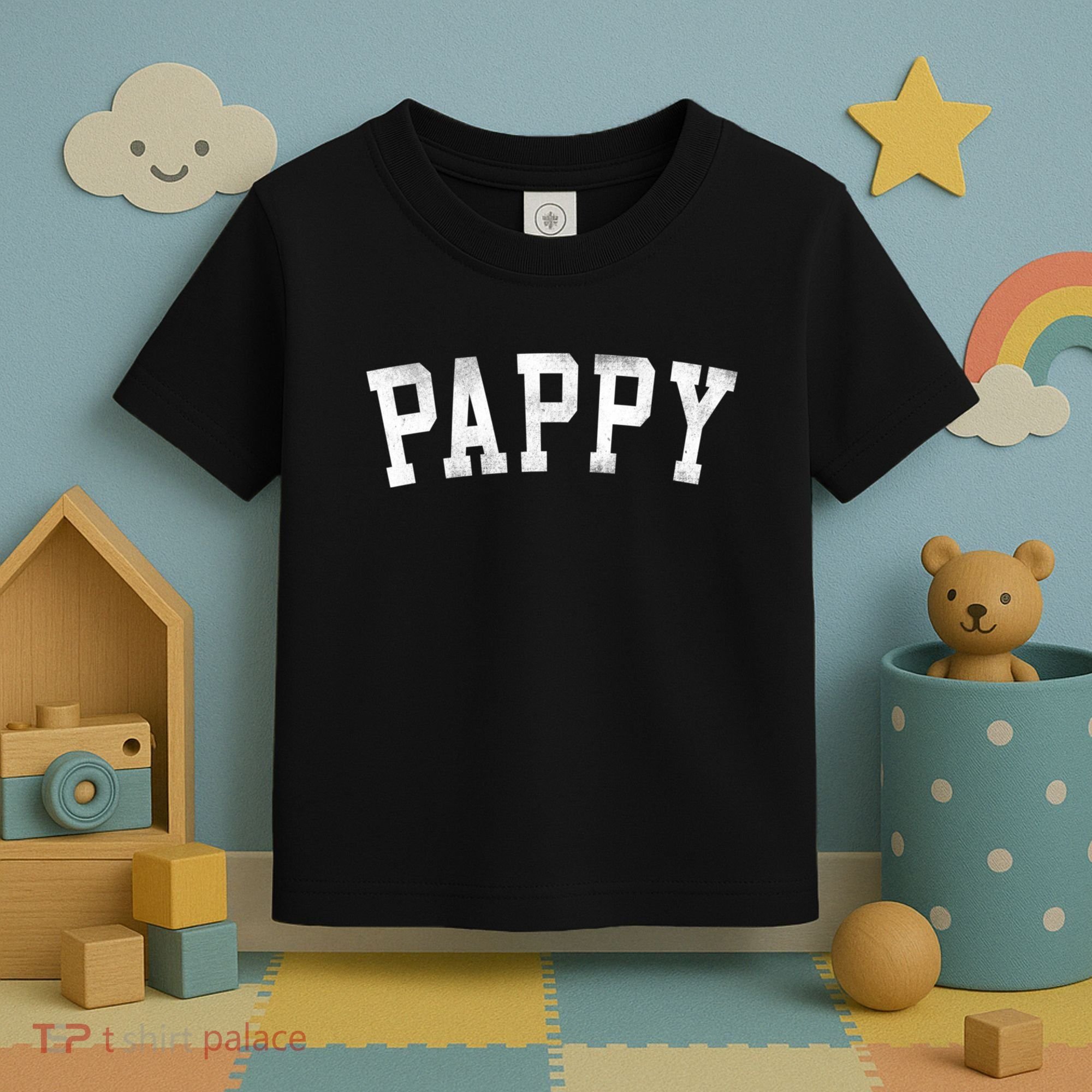Pappy Classic Bold Font FatherS Day Pappy Toddler T-Shirt