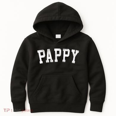 Pappy Classic Bold Font FatherS Day Pappy Kids Hoodie