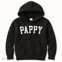 Pappy Classic Bold Font FatherS Day Pappy Kids Hoodie thumb 0