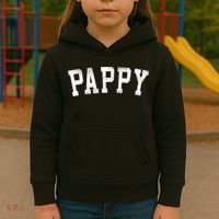 Pappy Classic Bold Font FatherS Day Pappy Kids Hoodie thumb 3