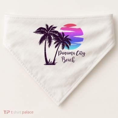 PANAMA CITY BEACH Florida Spring Break Vacation Honeymoon Premium USA-Made Doggie Bandana