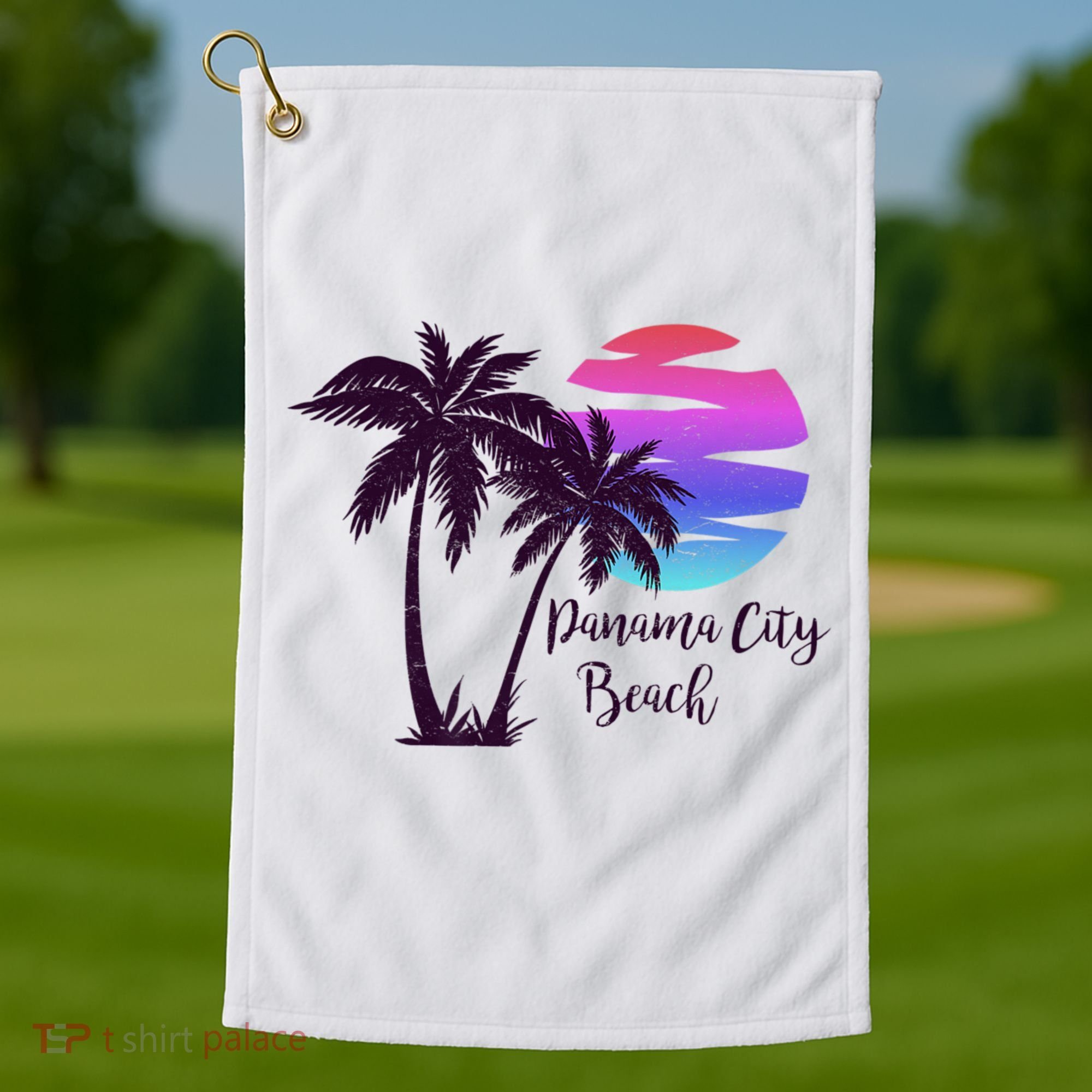 PANAMA CITY BEACH Florida Spring Break Vacation Honeymoon Premium Golf Towel
