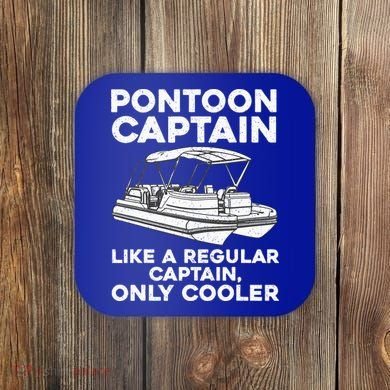 Pontoon Captain Boat Owner Coaster