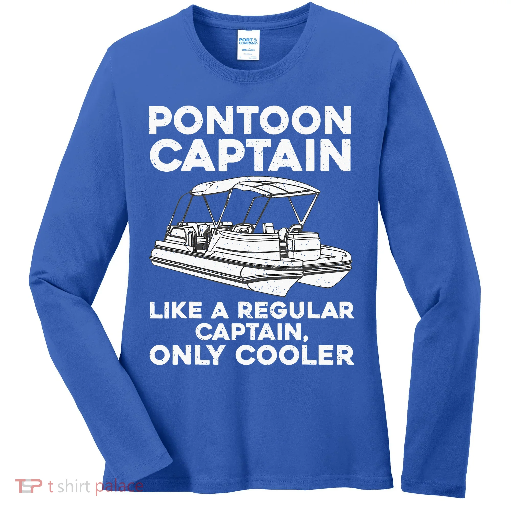 Pontoon Captain Boat Owner Women's Long Sleeve Shirt