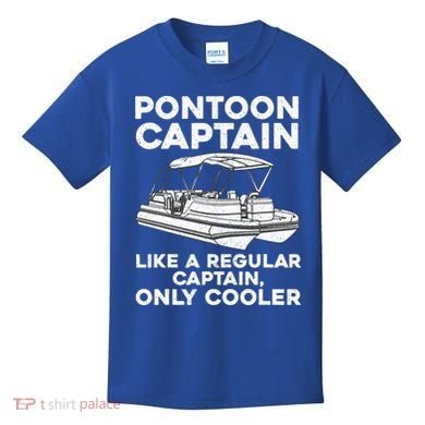 Pontoon Captain Boat Owner Kids T-Shirt