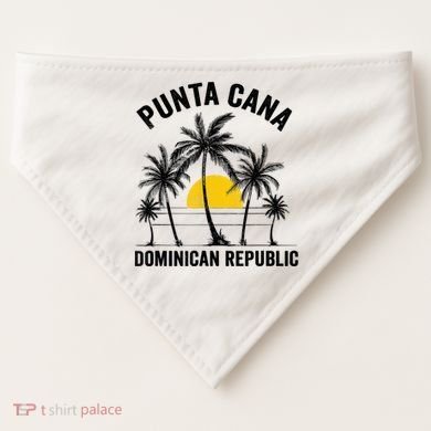 Punta Cana Beach Souvenir RD Dominican Republic 2022 USA-Made Doggie Bandana