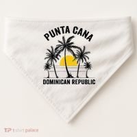 Punta Cana Beach Souvenir RD Dominican Republic 2022 USA-Made Doggie Bandana thumb 0