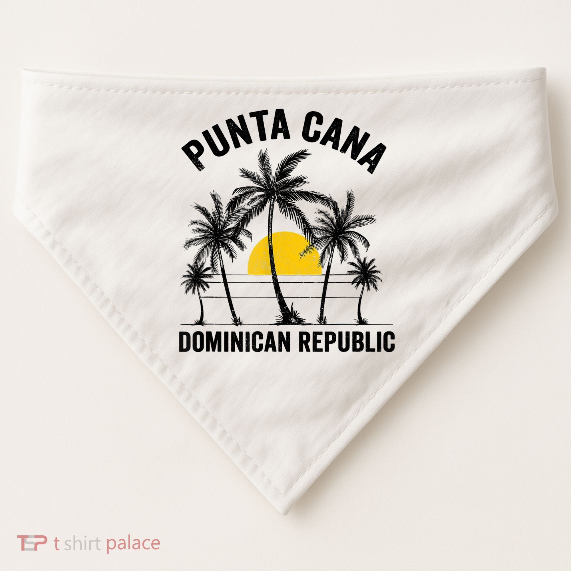 Punta Cana Beach Souvenir RD Dominican Republic 2022 USA-Made Doggie Bandana