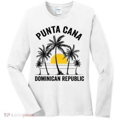Punta Cana Beach Souvenir Rd Dominican Republic Women's Long Sleeve Shirt