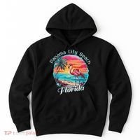 Panama City Beach Florida Beach Flamingo Tropical Souvenir Hoodie thumb 0