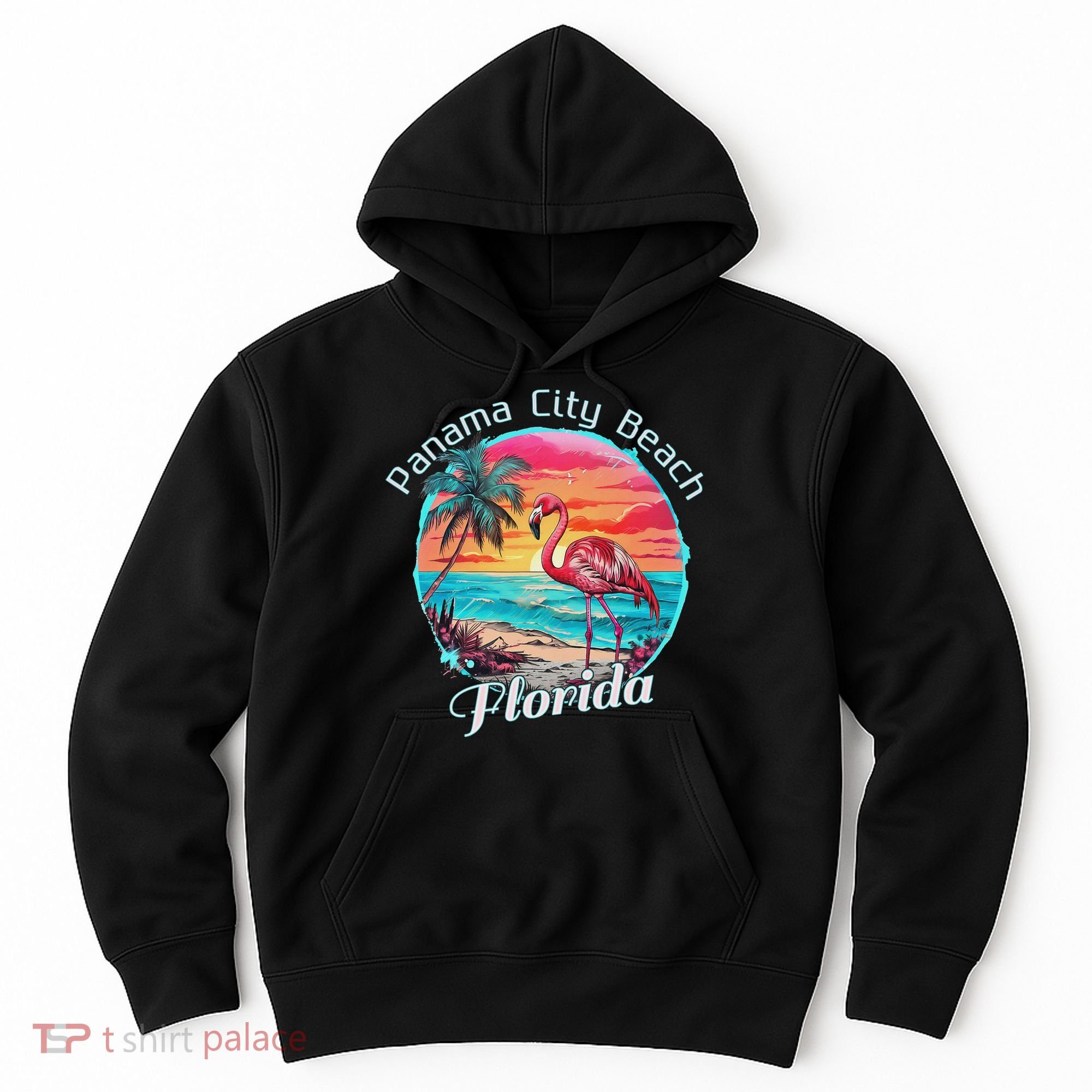 Panama City Beach Florida Beach Flamingo Tropical Souvenir Hoodie