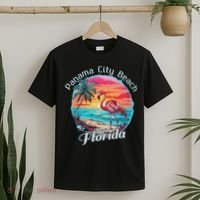 Panama City Beach Florida Beach Flamingo Tropical Souvenir T-Shirt thumb 2