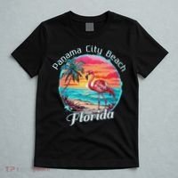 Panama City Beach Florida Beach Flamingo Tropical Souvenir T-Shirt thumb 5
