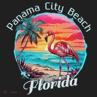 Panama City Beach Florida Beach Flamingo Tropical Souvenir Beanie thumb 2