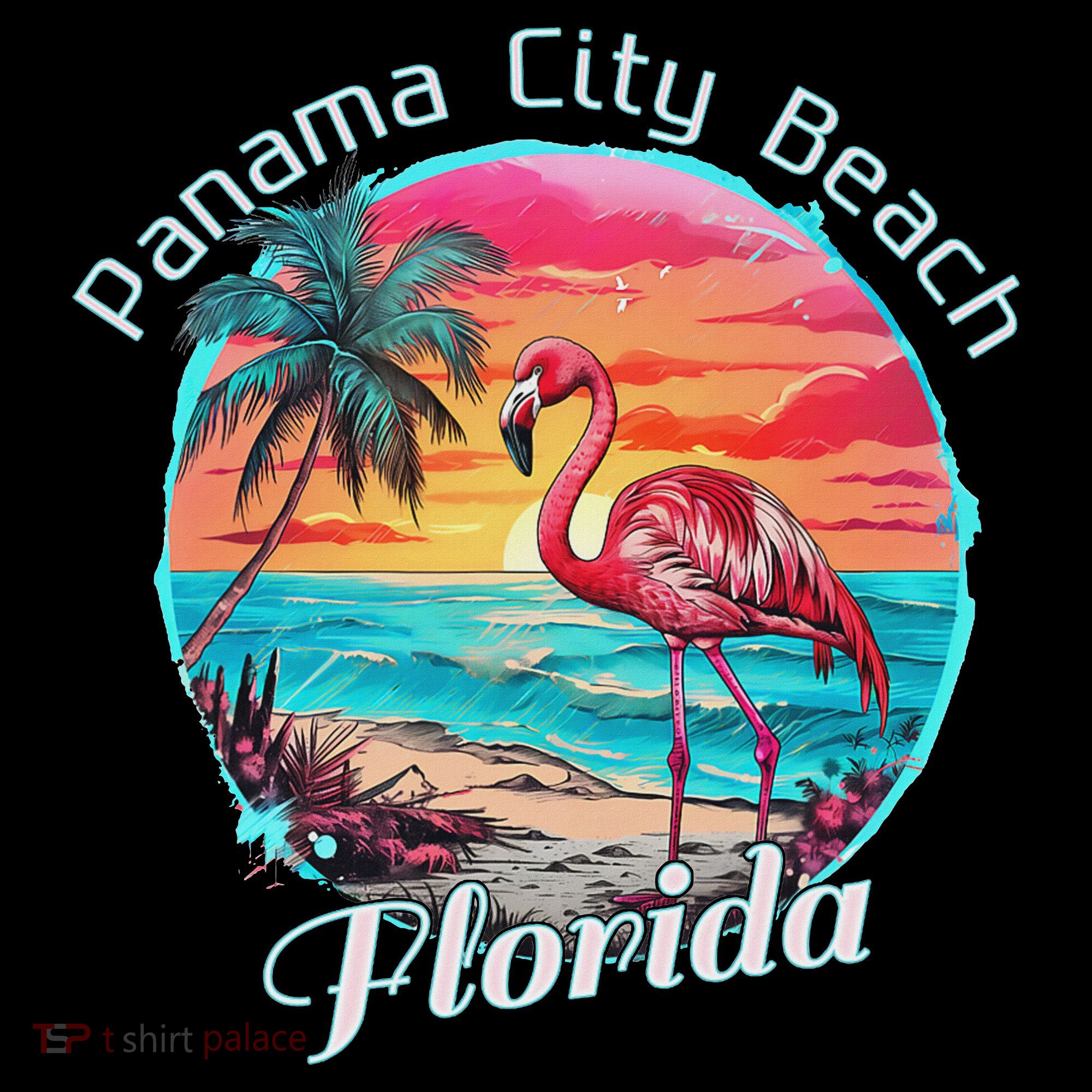 Panama City Beach Florida Beach Flamingo Tropical Souvenir Women's Hoodie