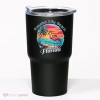 Panama City Beach Florida Beach Flamingo Tropical Souvenir Tumbler thumb 0