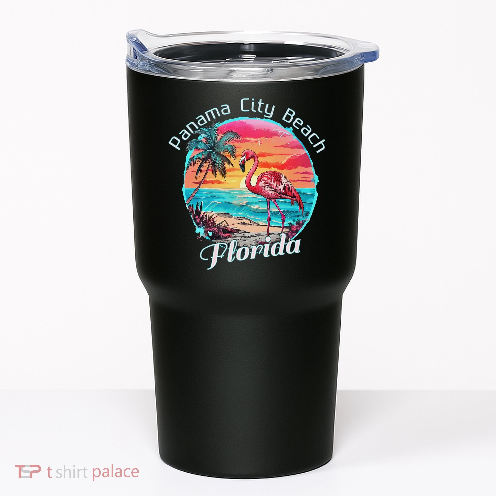 Panama City Beach Florida Beach Flamingo Tropical Souvenir Tumbler
