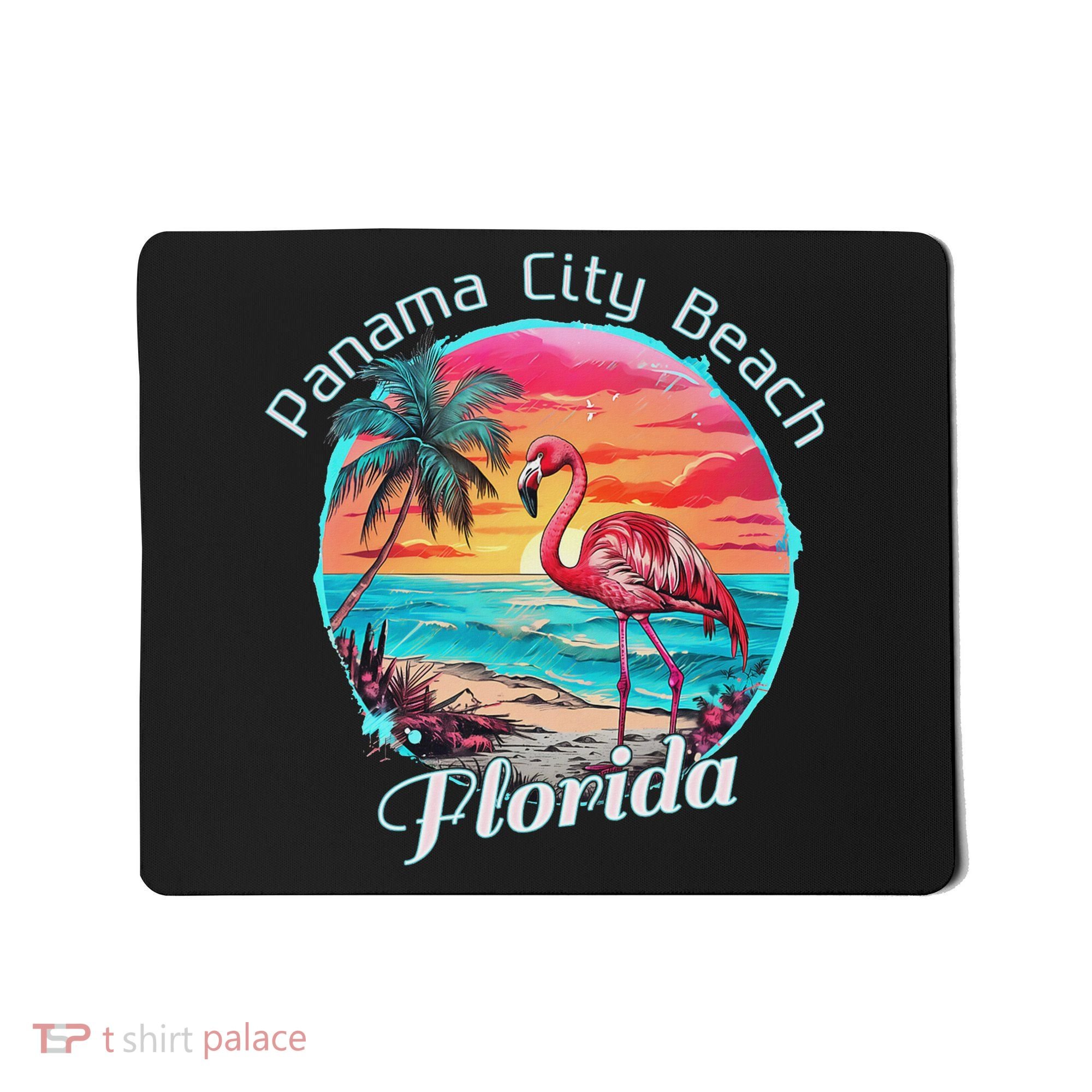 Panama City Beach Florida Beach Flamingo Tropical Souvenir Mousepad