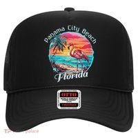 Panama City Beach Florida Beach Flamingo Tropical Souvenir Hat thumb 0