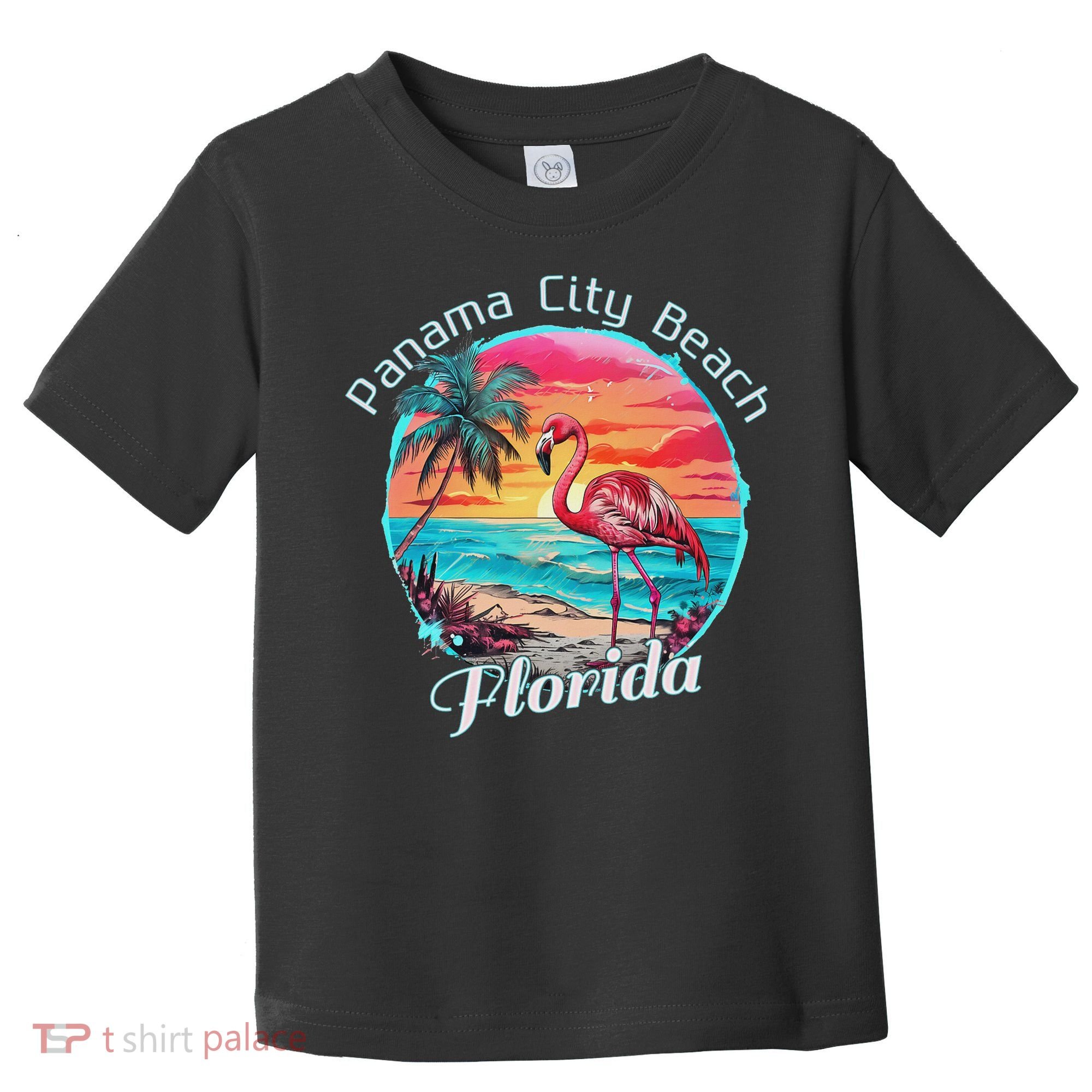 Panama City Beach Florida Beach Flamingo Tropical Souvenir Toddler T-Shirt