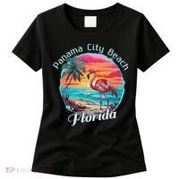 Panama City Beach Florida Beach Flamingo Tropical Souvenir Women's T-Shirt thumb 0