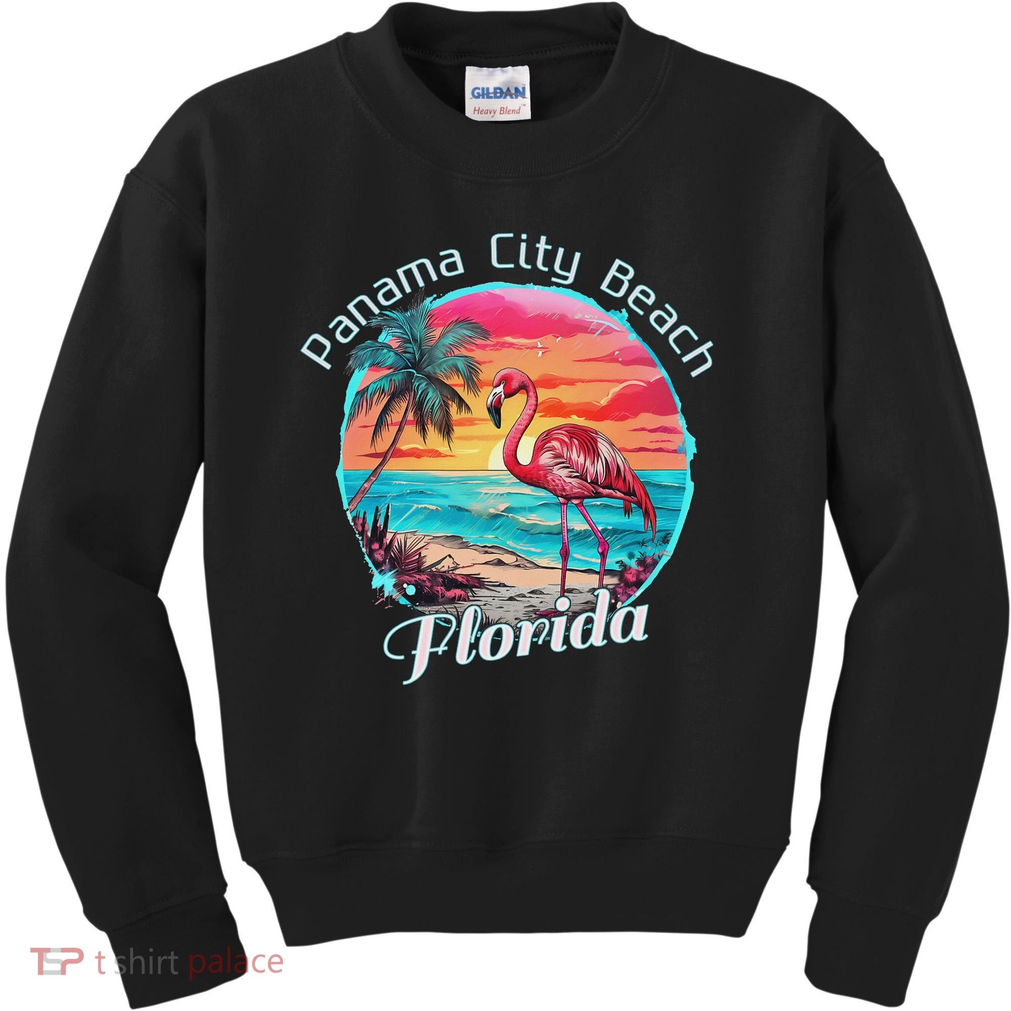 Panama City Beach Florida Beach Flamingo Tropical Souvenir Kids Sweatshirt