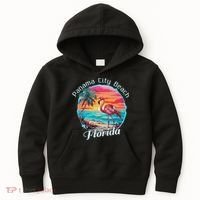 Panama City Beach Florida Beach Flamingo Tropical Souvenir Kids Hoodie thumb 0