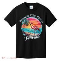 Panama City Beach Florida Beach Flamingo Tropical Souvenir Kids T-Shirt thumb 0