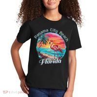 Panama City Beach Florida Beach Flamingo Tropical Souvenir Kids T-Shirt thumb 2