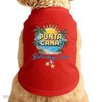 Punta Cana Birthday Crew Tropical Celebration Vibes Doggie Tank thumb 0